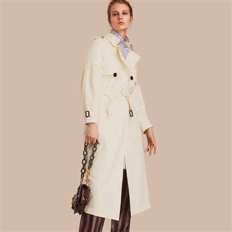 burberry silk trench puff sleeves|burberry chelsea coat.